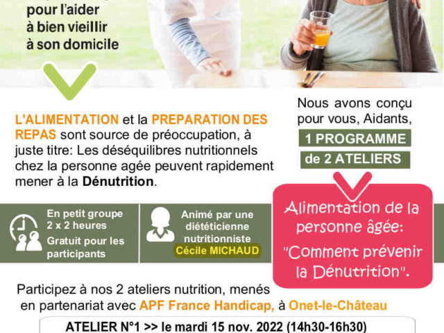 Atelier aidants 2022 Onet le chateau prévention dénutrition 22 Cécile Michaud
